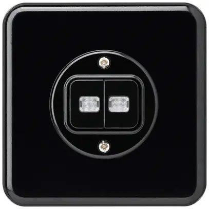 Kit front. INC basico nero con 2 lenti bottone doppio86×86mm 