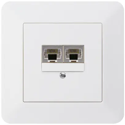 Boîte ENC kallysto.trend 2×RJ45s blanc parallèle 