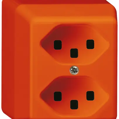 Prise AP basico 2×type 23 orange 