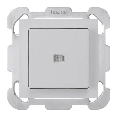 Interrupteur poussoir lumineux ENC kallysto 3/2P grc avec plaque de fixation 