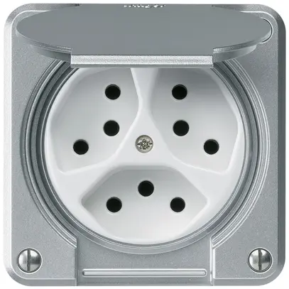 Presa INC robusto 3×tipo 13 alluminio per combinazione 
