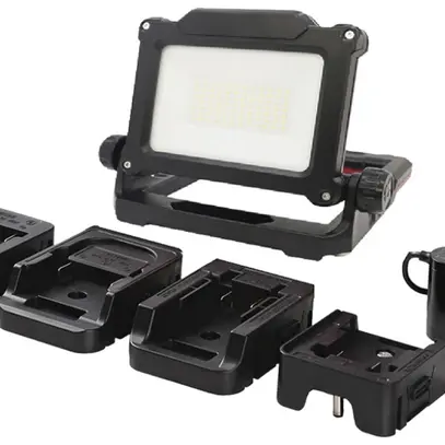 Lampe de travail à LED ELBRO avec 4 adaptateurs d'accu 30W 3500lm 5000K IP44 no. 