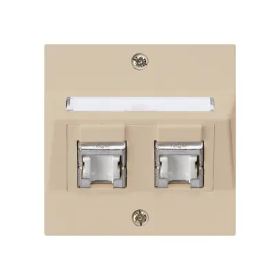 Prise ENC kallysto A cat.6 2RJ45/s beige 