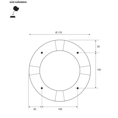Copertura SLV BIG PLOT alluminio, antracite, IP67, 0.5t, 2 aperture 