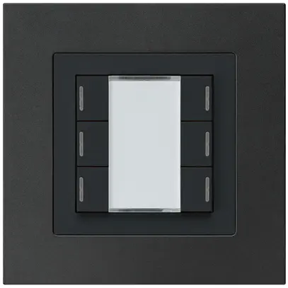 Poussoir ENC kallysto.pro KNX 6×LED RGB s/e-link noir 