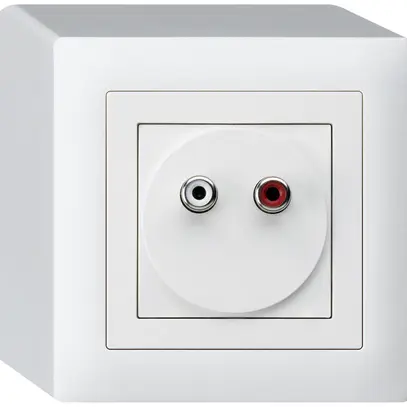 Prise de raccordement AP kallysto audio RCA blanc 