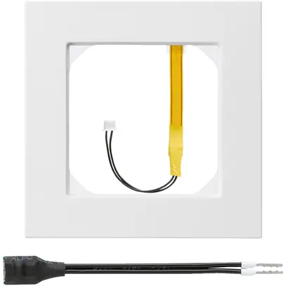 Cadre de recouvrement kallysto.pro 1×1 blanc avec éclairage blanc intense 