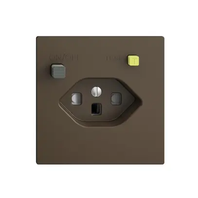 Presa INC EDIZIOdue T23 FI 30mA F, shutter coffee 
