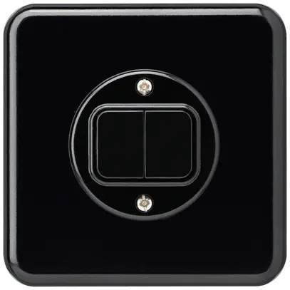 Interrupteur ENC basico 3/1L+A-R/1L noir 