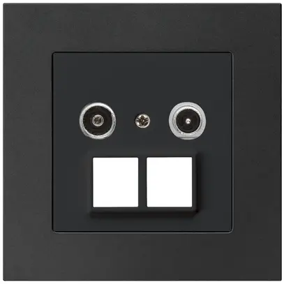 Prise multimédia ENC kallysto.pro R/TV 23dB 2GHz noir 