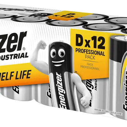Batterie Alkali Energizer Industrial LR20 1.5V Blister à 12 Stück 