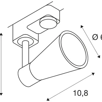 Projecteur SLV AVO, GU10 50W avec adaptateur 3-phases IP20 blanc 