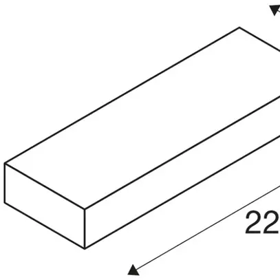 LED-Wandleuchte SLV PEMA WL 7.7W 450lm 3000K IP54 110° 220mm anthrazit 