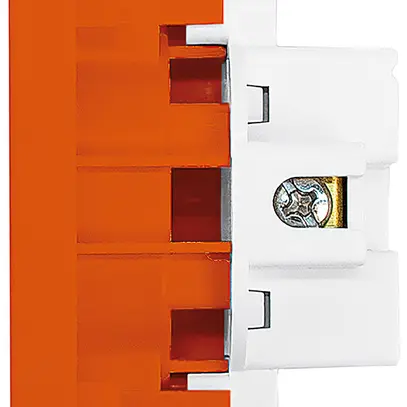 Prise FLF A. Steffen 1×type 23 16A 250V 62.5mm×37.5mm orange 