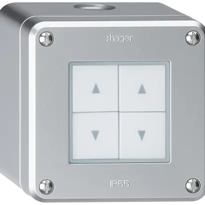 Contact pour stores AP robusto IP55 aluminium avec 4 touches de fonction 