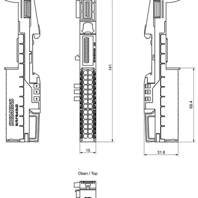 Unité de base API Siemens SIMATIC ET200SP A0 BU15-P16+A10+2D, push-in 