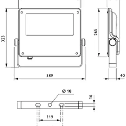 Projecteur LED CoreLine Tempo BVP125 LED120/740 A, gris 