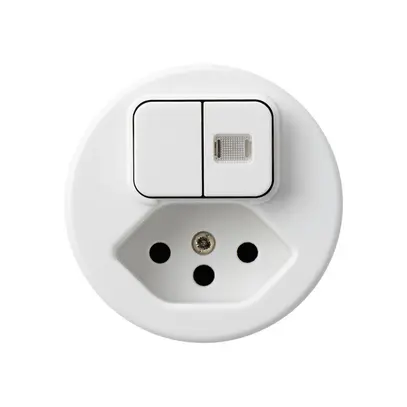 Einsatz zu Leuchtkombination 2×A-R/1L+T13 basico weiss 1 Linse mit Kinderschutz 