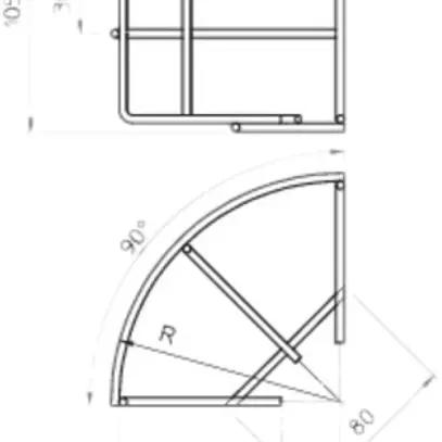 Coude 90° Bettermann 600×105mm PE pour caniveau à grille 