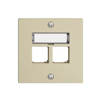 Kit di montaggio S-One EDIZIOdue F per 2×RJ45 diritto, vanille 