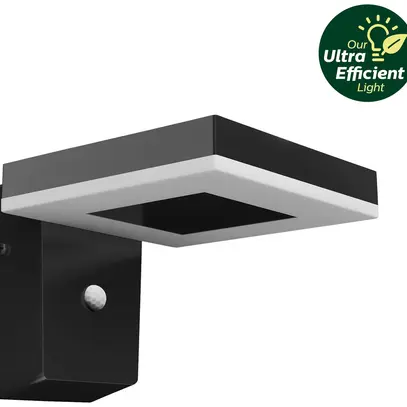 Applique LED Philips Zonal Solar SQ IR SEN 1.3W 250lm 830 IP44 noir 