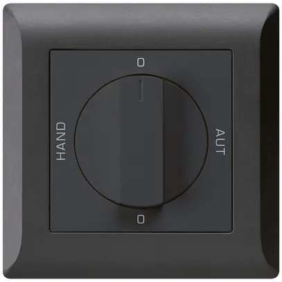 Interruttore rotativo INC 0-Man-0-Aut. nero kallysto.line 2/1L con manopola 