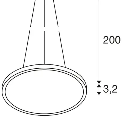Luminaire suspendu LED SLV PANEL 60 ROUND DALI 43W 3350lm 4000K Ø600×32mm gris 