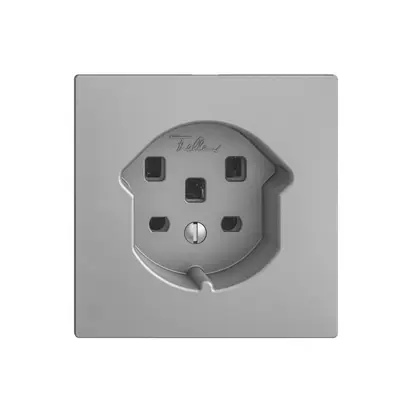 Prise EDIZIOdue T25 16A silver, avec bornes enf. 