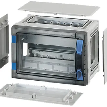 Centralino AP Hensel con morsetto PE/N, 1 fila 