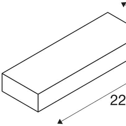 Lampada a muro LED SLV PEMA WL 7.7W 450lm 3000K IP54 110° 220mm bianco 
