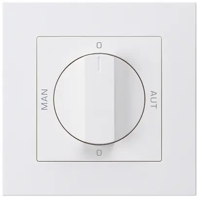 Interruttore rotativo INC 0-Man-0-Aut. bianco kallysto.pro 2/1L con manopola 