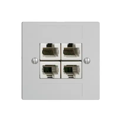 Presa INC 4×RJ45/u 4P sep.grc EDIZIOdue ITplus 