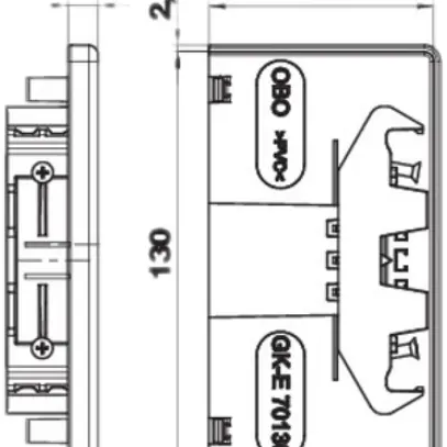 Piastra terminale Bettermann GK-E 70×170mm bianco puro 