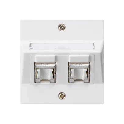Prise ENC kallysto A cat.6 2RJ45/s blanc 