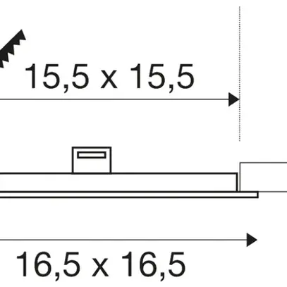 Plafoniera LED INS SLV SENSER 18 SQUARE 350mA 9.7W 820lm 3000K 155×155mm INS bi 