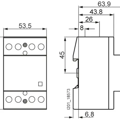 REG-Schütz Siemens SENTRON INSTA 5TT5 220…230V AC/DC 2NO 2NC 40A 400V 3TE 