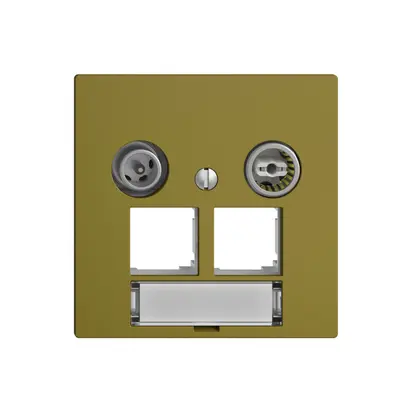 Presa multimedia EDIZIOdue F EASYNET 11dB, p.2×RJ45 S-One, olive 