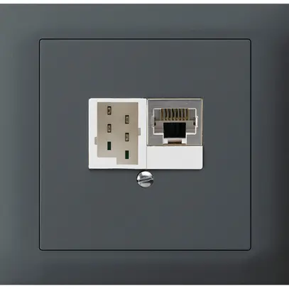 Scatola INS kallysto 1×RJ45s+1×TT83 antracite 