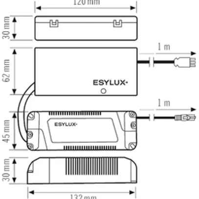Convertitore LED ESYLUX DRIVER SET 30W RJ45 WAGO WINSTA 