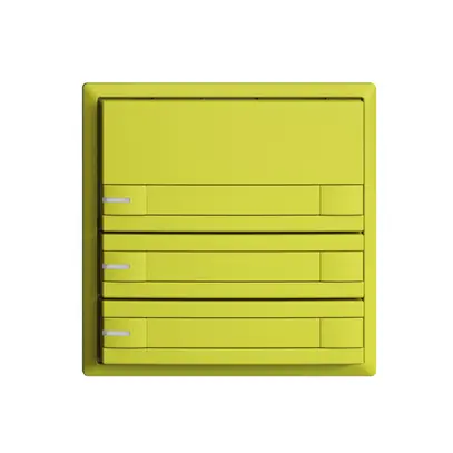 Poussoir ENC KNX 3× EDIZIOdue lemon RGB avec LED avec insert papier 