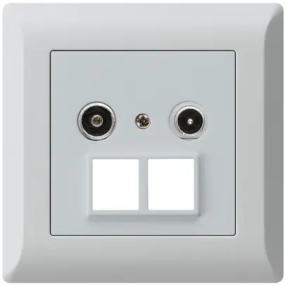 Prise multimédia ENC kallysto.line R/TV 23dB 2GHz gris clair 