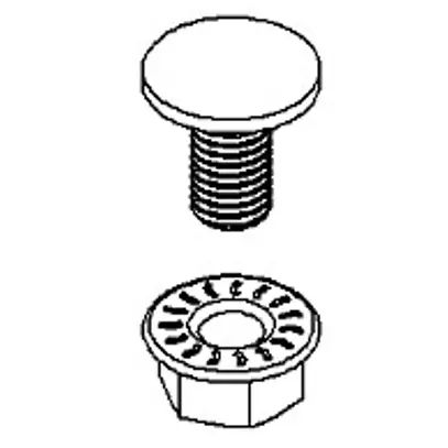Vis tête ronde M8×16mm zinguée à chaud par immersion 
