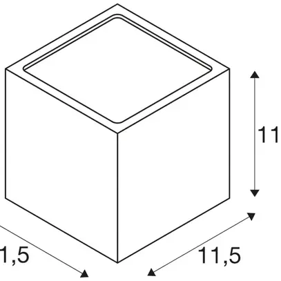 Applique SLV SITRA CUBE, 2×GX53 9W IP44 anthracite 
