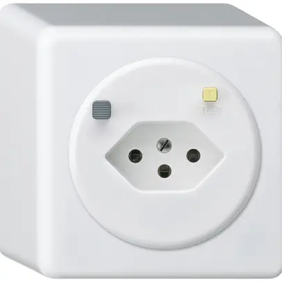 Presa AP basico T13 FI 30mA bianco 
