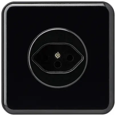 Presa INC basico tipo 13 nero con protezione bambini 