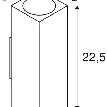Lampada a muro SLV THEO UP/DOWN OUT, 2×GU10 35W IP44 grigio argento 