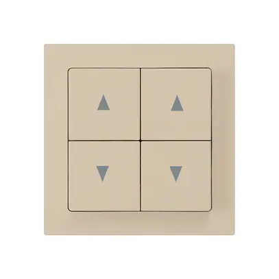 Kit frontal kallysto 60×60 mm beige pour interrupteur/contact p.stores quadruple 