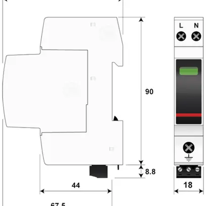 Scaricatore di sovratensione Citel DAC40CS-20-275, tipo 2, 2 poli 
