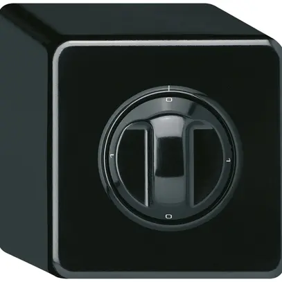 AP-Drehschalter basico 2/1L schwarz 0-A-0-M mit Drehgriff 