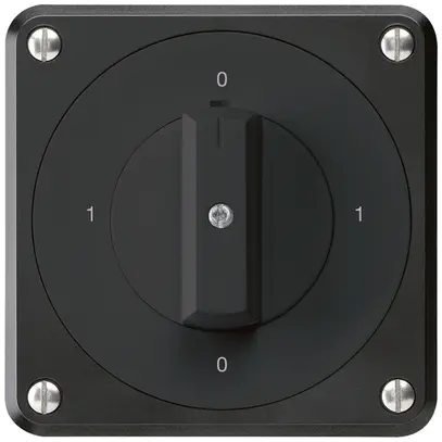 Interruttore rotativo INC robusto IP55 schema 0/1P nero 